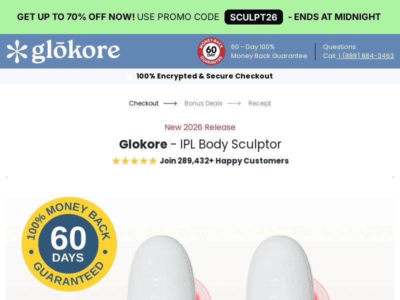 Glokore IPL Body Sculptor SS - UK/AU/CA/NZ