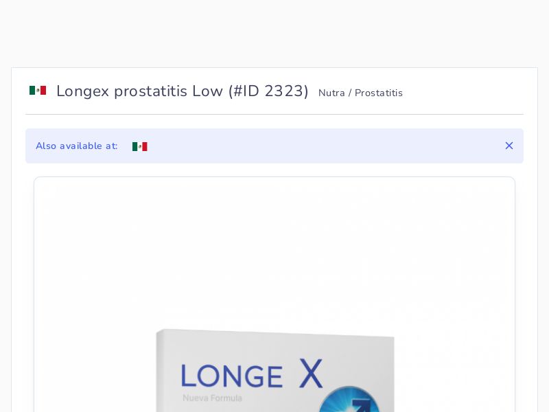Longex prostatitis Low