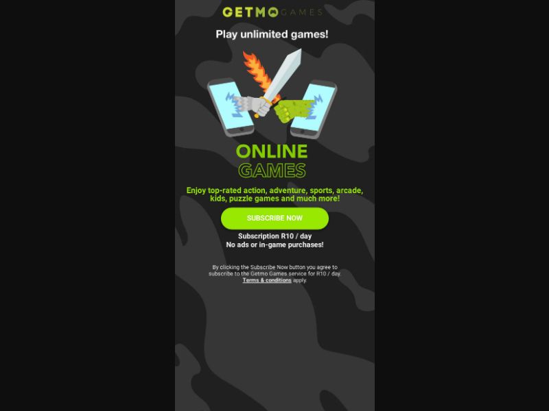 [MOB] GetmoGames Swords /ZA [MTN] - 2 Click