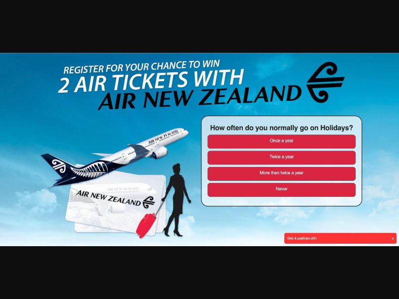 NZ - Quiztionnaire - Air New Zealand - (CPL)