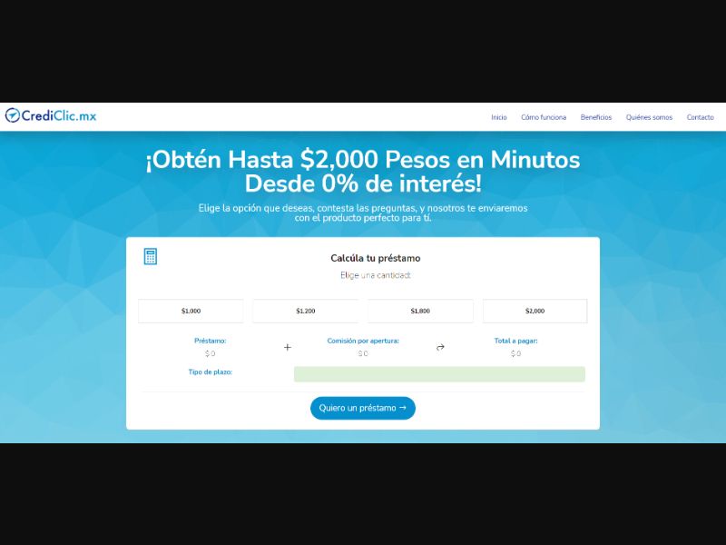 [WEB+MOB] Crediclic Loans® /MX CPL [Approval Required]