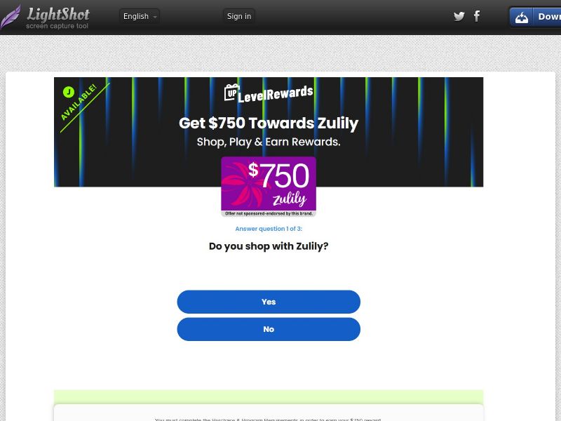 RewardsGiant - Zulily Voucher - CPL | US