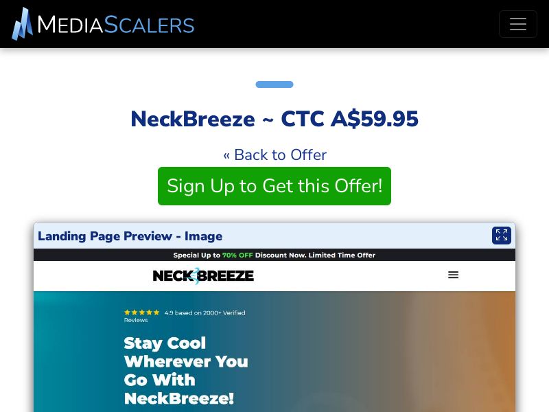 NeckBreeze ~ CTC A$59.95 {+DTC, Alt-Landers} (Event Tracking) [AU]