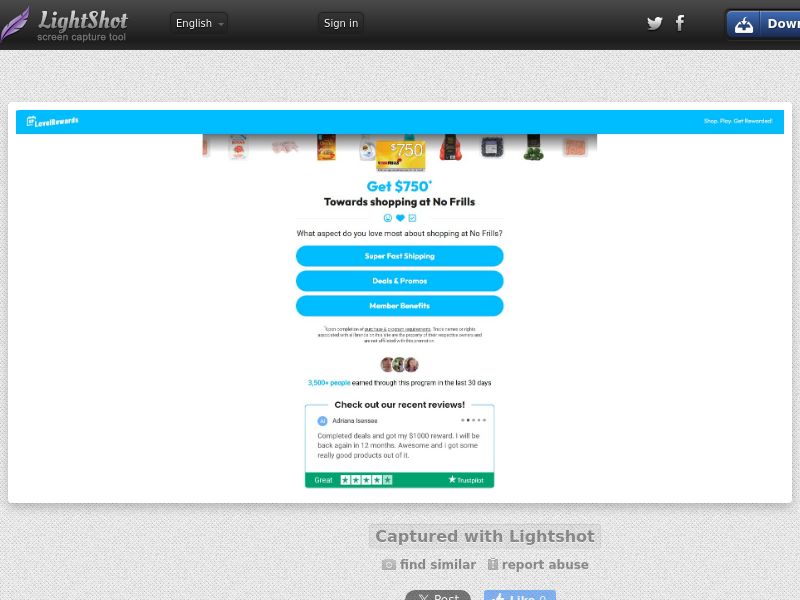 Rewards CA - Flash Poll - Dynamic - No Frills $750 - CPL | CA
