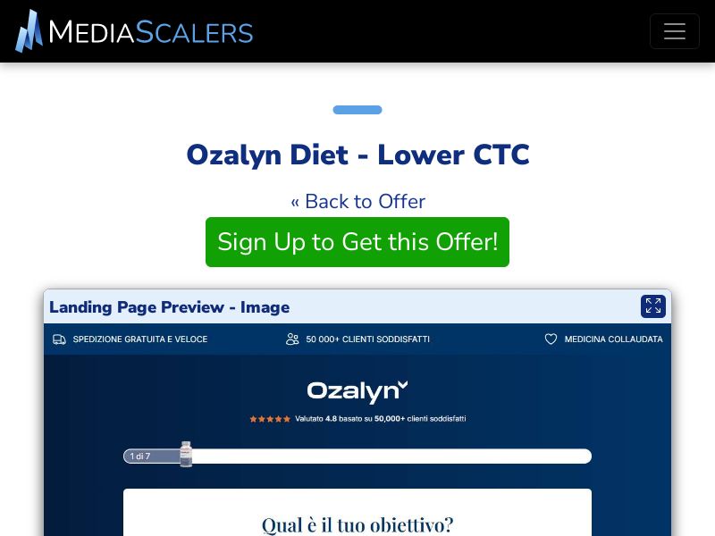 Ozalyn Diet - Lower CTC (Event Tracking) [IT]