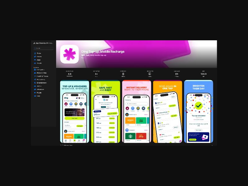 Ding.com - Mobile Top-Up - CPI/CPS (US) {iOS Only}