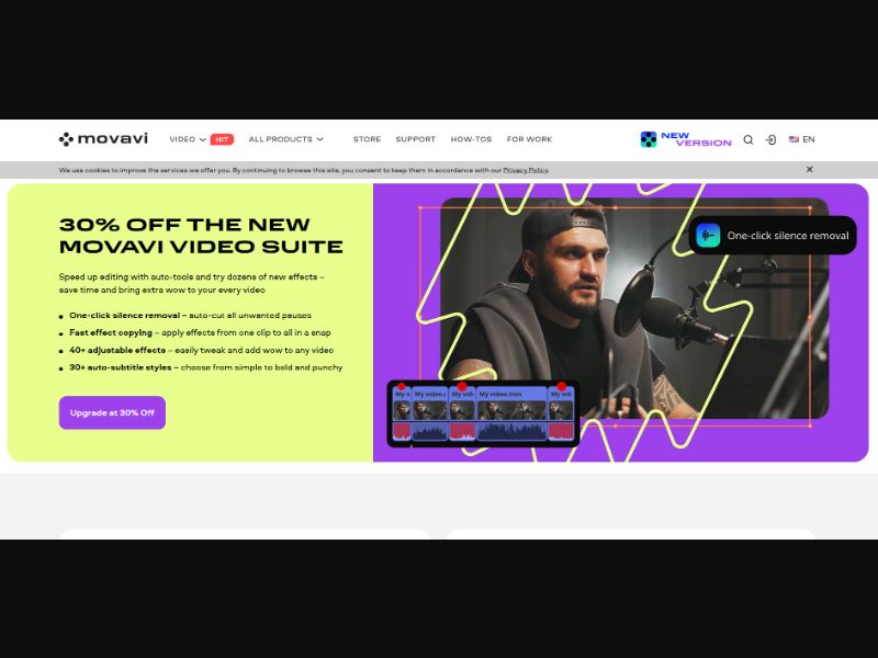 [WEB+MAC] Movavi Video Suite 2026 promo – 30% Off /International Revshare 24% ★Top