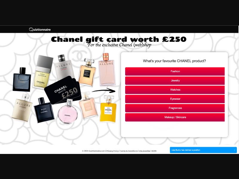 UK - Quiztionnaire - Chanel - (CPL)