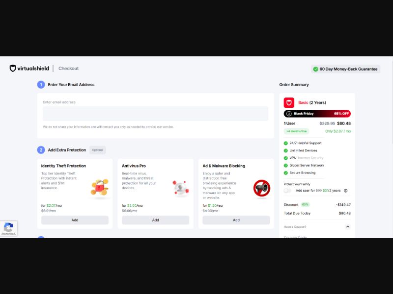 [WEB+MOB] Virtual Shield - Antivirus - DTC $78.88 (Basic/2yr Plan - $3.29/mo) US/CA/UK CPS