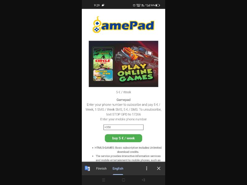 [MOB] OW - Gamepad /FI [elisa-saunalahti] - PIN