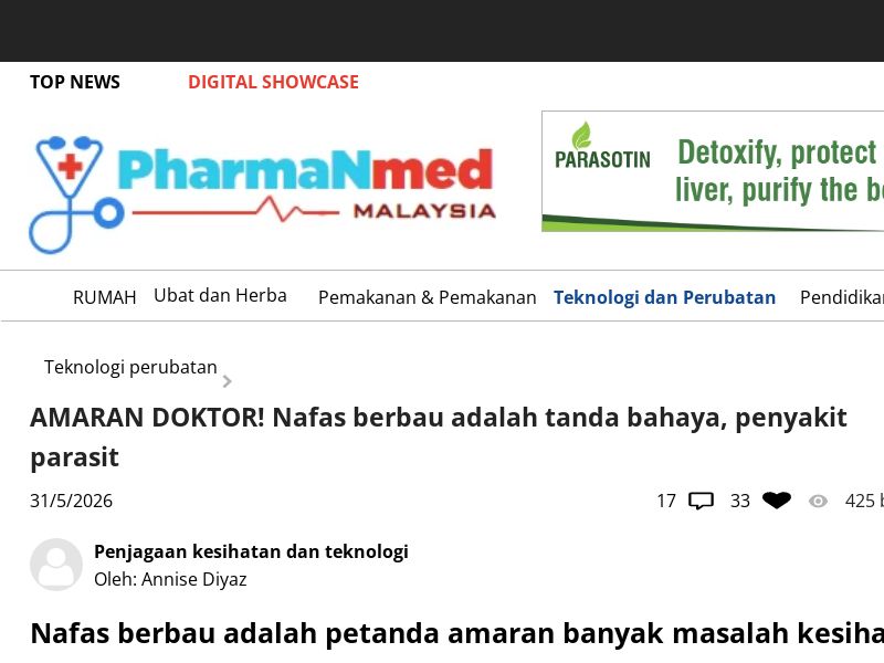 Parasotin MY-ANTI-PARASITE PRODUCT HOLD