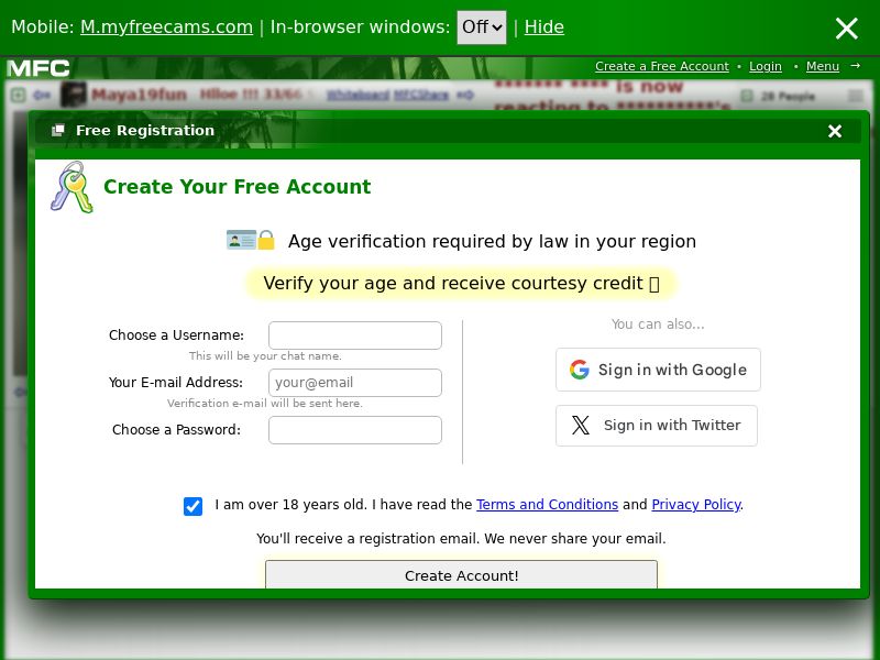 MyFreeCams - Revshare Lifetime