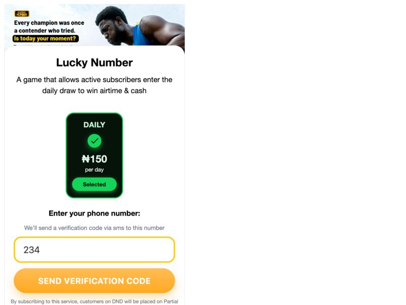 Lucky Number Evina MTN
