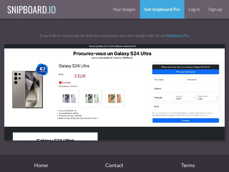 360Fit - Samsung S24 Ultra FR - CC Submit