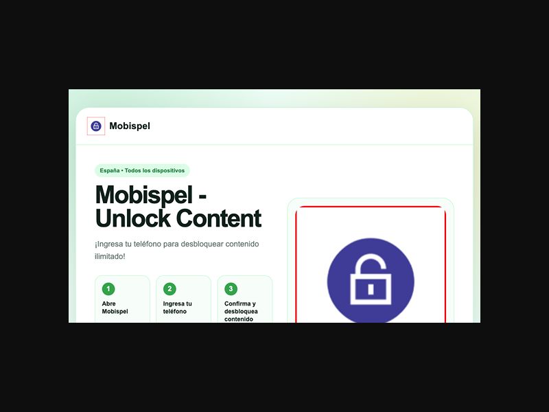 Mobispel - Content Unlock - CPA (ES)