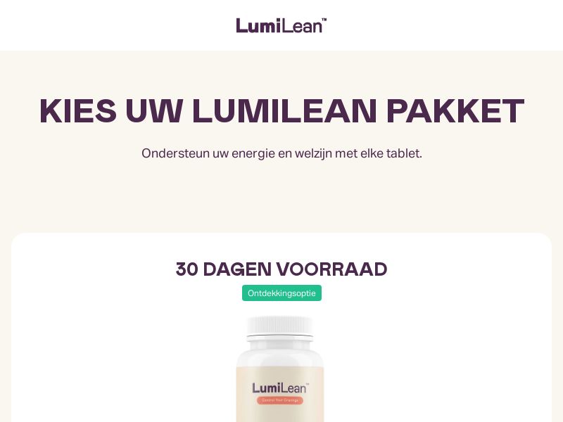 ! NEW OFFER - LumiLean Diet [NL] (Social,Banner,Native,Push,SEO,Search,Brand Bidding) - CPA