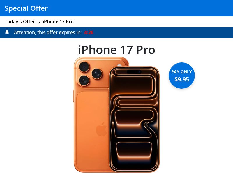 Blue $9.9 CTC (iPhone 17 Pro) - CPA | Int'l