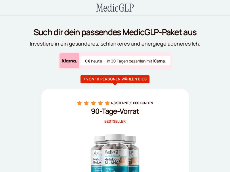 ! NEW OFFER - MedicGLP Diet - DTC Page [Multi-GEO] (Banner,Native,Social,Search,SEO,Brand Bidding) - CPA