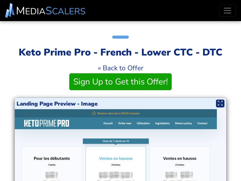 Keto Prime Pro - French - Lower CTC - DTC (Event Tracking) [FR, BE]