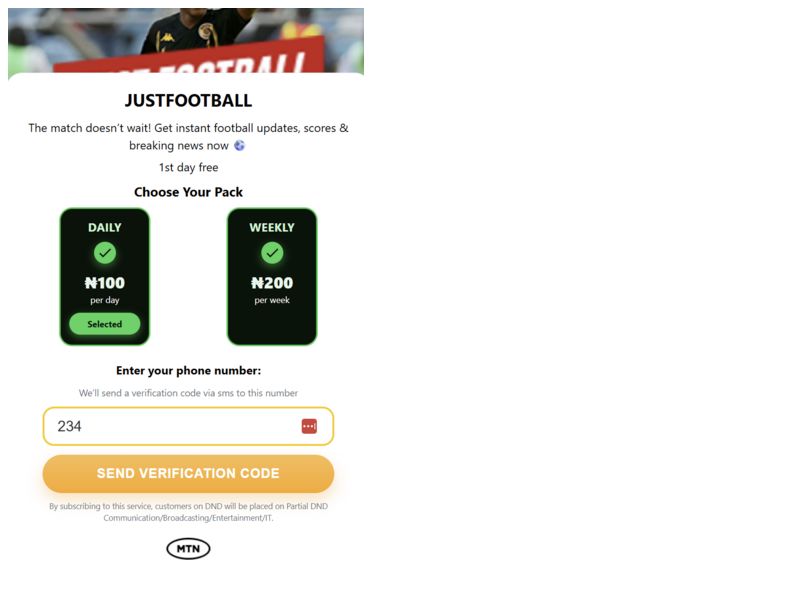 JustFootball MTN