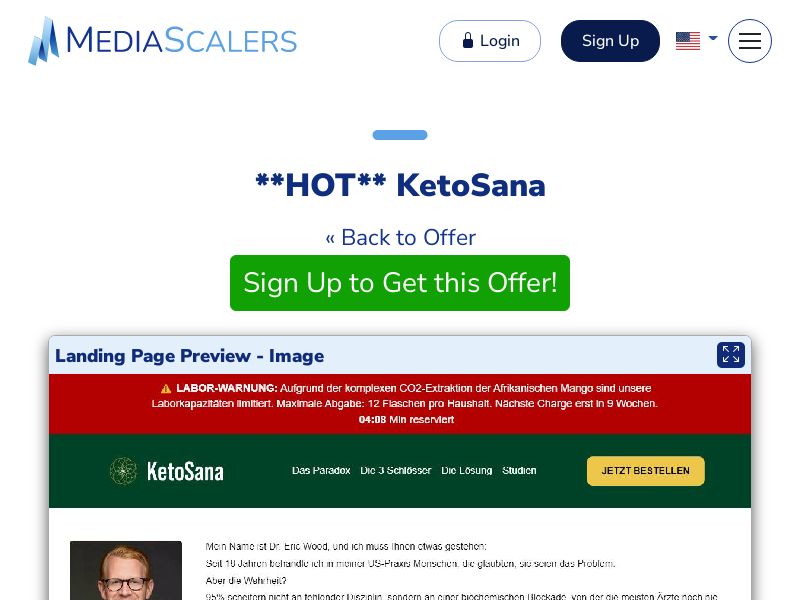 KetoSana [DE, FR, AT, CH, IT, SE, DK, +23 More]