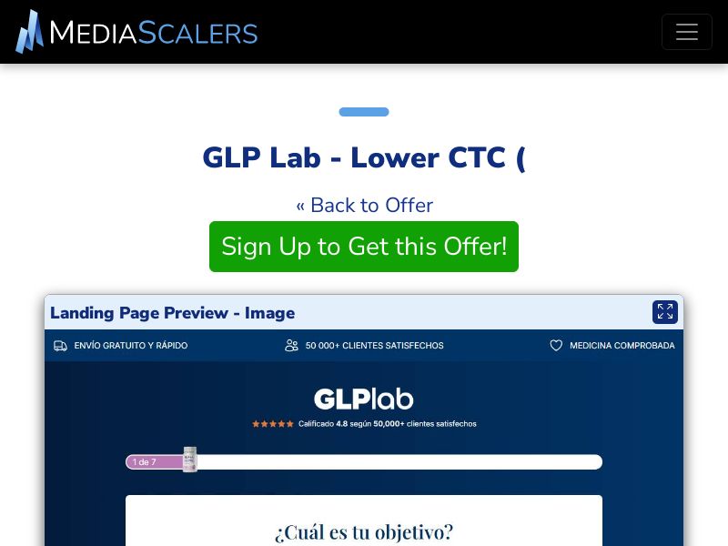 GLP Lab - Lower CTC (Event Tracking) [ES]