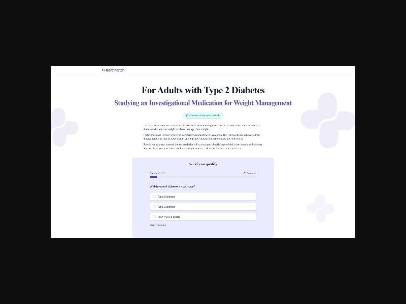 HealthMatch Clinical Trials - Type 2 Diabetes - CPL (US)