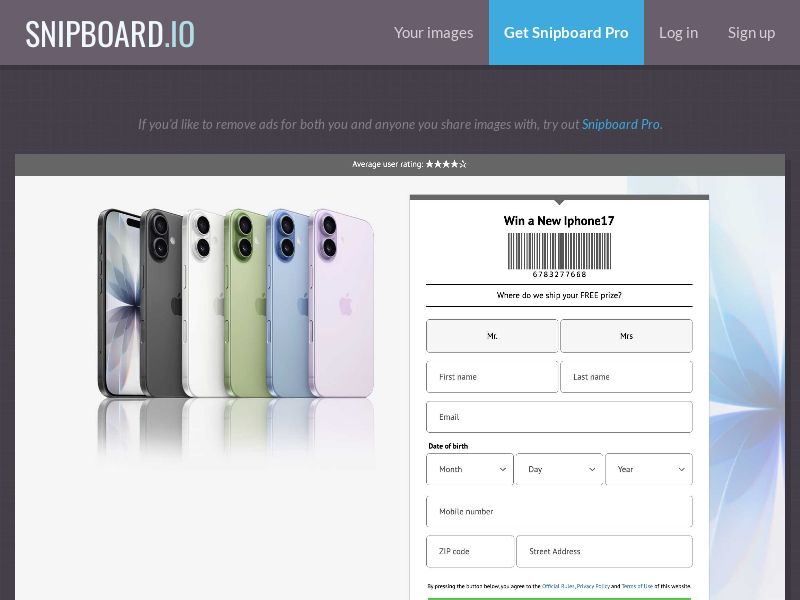 ConsumersConnect - Win a New Iphone 17 US - SOI