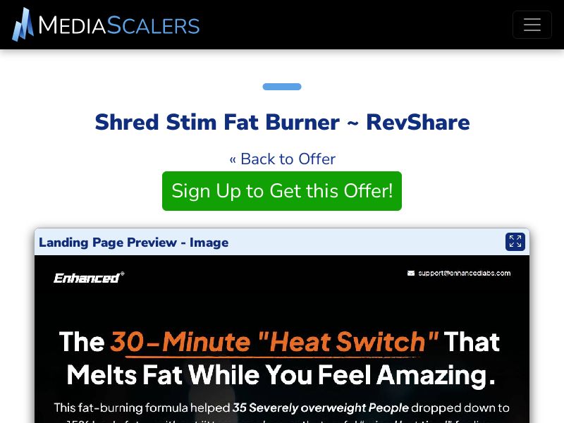 Shred Stim Fat Burner ~ RevShare [US]