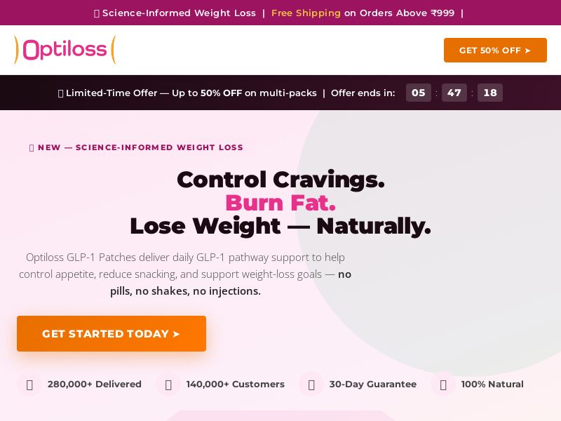 Optiloss GLP-1 Patches IN [SS] - WEIGHT LOSS TREATMENT