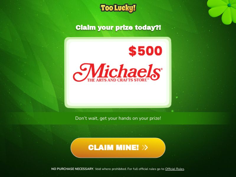 TooLucky $500 Michaels_CPL SOI_US