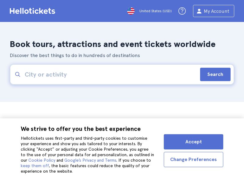 Hellotickets.com Travel CPS - Worldwide