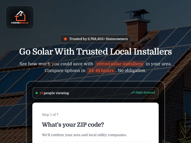 HomeBuild.com Solar - US - (Proof Needed)
