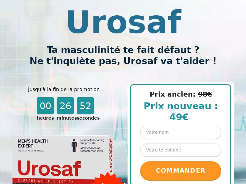 Urosaf EU - remedy for the treatment of prostatitis HOLD