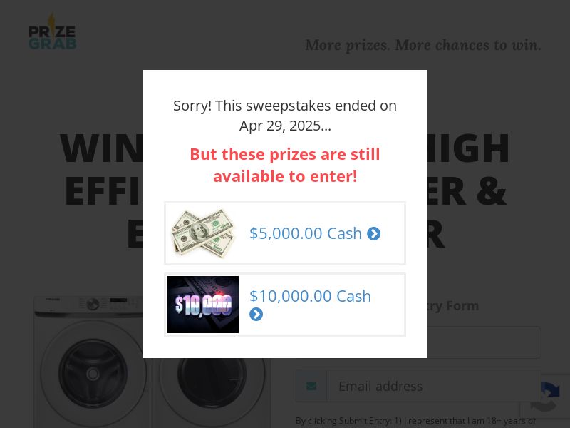 PrizeGrab - Samsung Washer & Dryer_CPL DOI_US