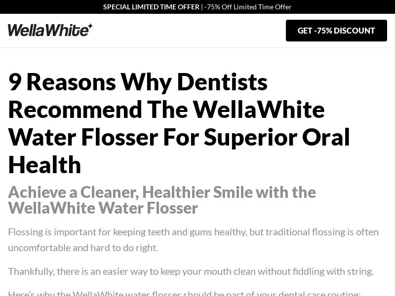 ! NEW OFFER - WellaWhite Water Flosser - Listicle [INTL] (Social,Banner,Native,Push,SEO,Search,Brand Bidding) - CPA