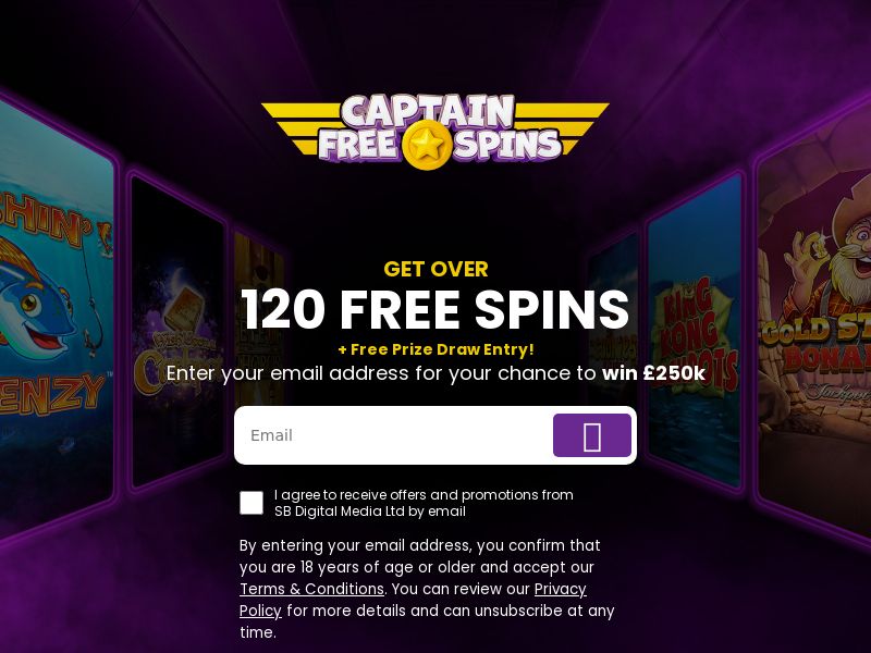 EXCLUSIVE - Casino Lottery Prize-Draw - Captain Free Spins CPL [UK]