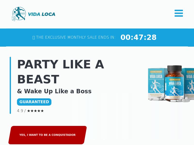 ! NEW OFFER - Vida Loca Maradona Health Solution [US] (Banner,Native,Social,Search,SEO,PPC,Push,Brand Bidding,Shopping) - CPA 
