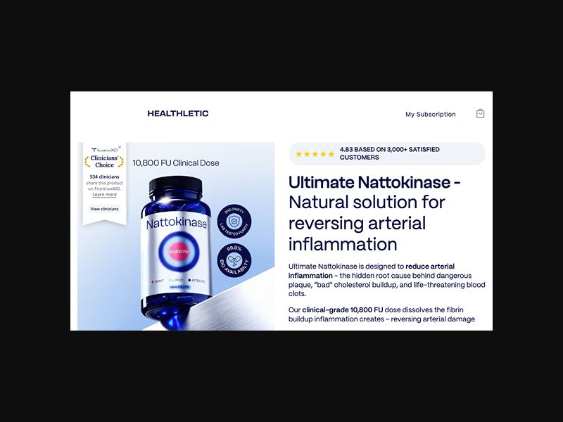 Healthletic - Nattokinase - CPS (US,CA,AU)