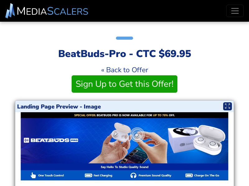 BeatBuds-Pro - CTC $69.95 {+DTC} (Event Tracking) [US]
