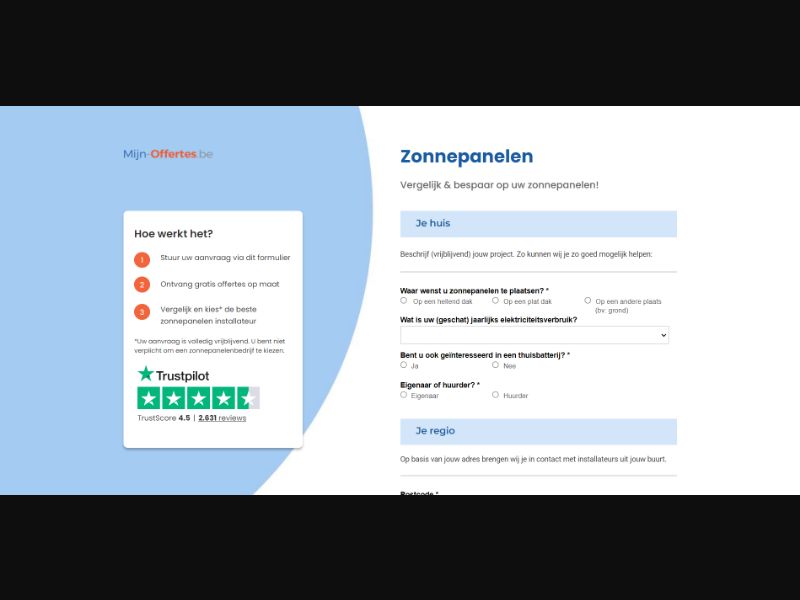 [WEB+MOB] Mijn-Offertes – Solar Panels v3 /BE(NL) SOI [Approval Required]