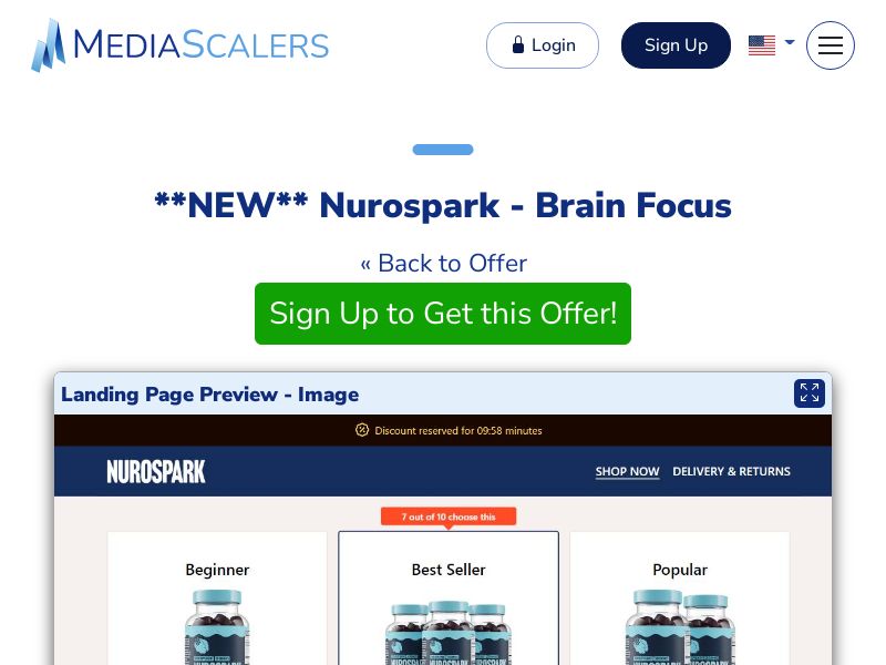 Nurospark - Brain Focus {+DTC, Alt-Landers} (Event Tracking) [DE, FR, AT, CH, IT, SE, DK, +7 More]