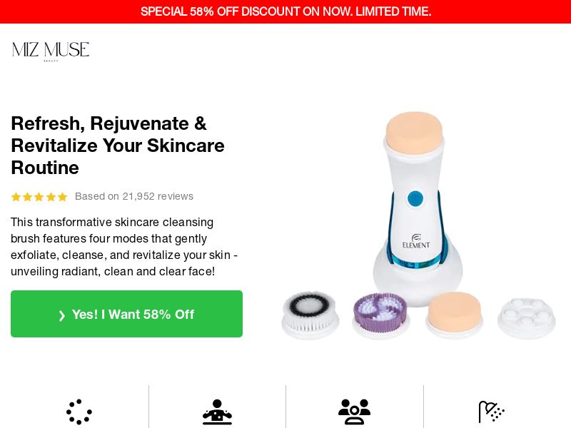 Trends & Finds Cleansing Brush - DTC [US] (Native,Social,Banner,Search,SEO) - CPA {No BrandBidding} 