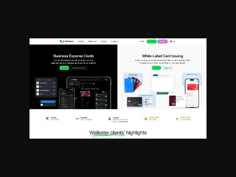 Wallester Business - B2B Fintech - CPA (UK,BE,CH + more)