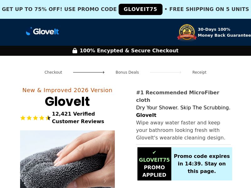! NEW OFFER - GloveIt MicroFiber Cloth - DTC [US,UK,DE,AT] (Social,Banner,Native,Push,SEO,Search,Brand Bidding) - CPA