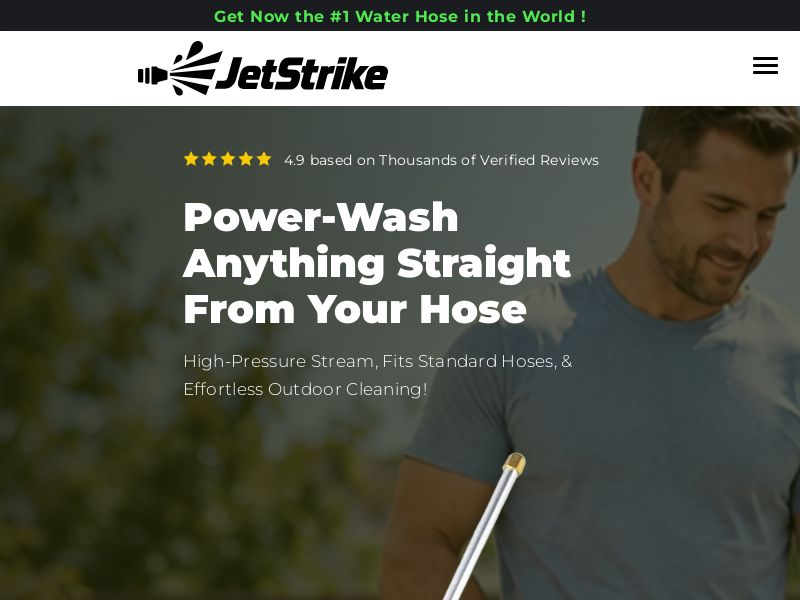 ! NEW OFFER - JetStrike Water Hose - Product Page [US,UK,AU] (Social,Banner,Native,Push,SEO,Search,Brand Bidding) - CPA
