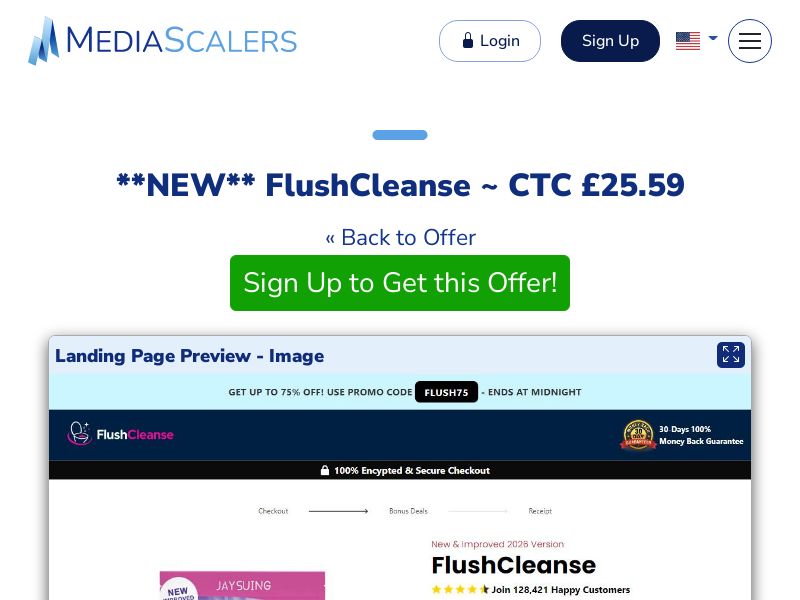 FlushCleanse ~ CTC £25.59 {+Alt-Landers, DTC} (Event Tracking) [UK]