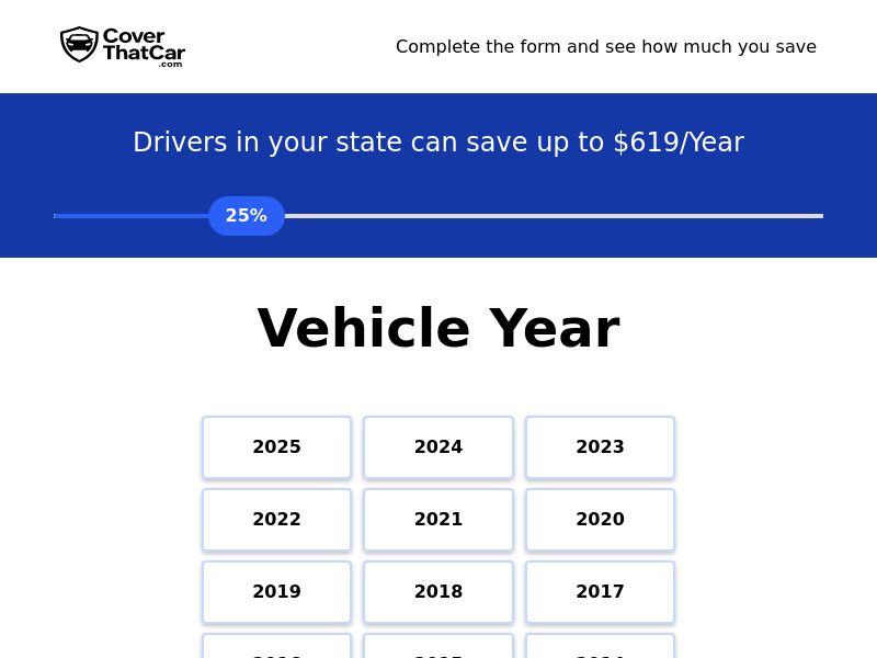 Auto Insurance (coverthatcar) | CPL | US | Revshare | Pre-Approval