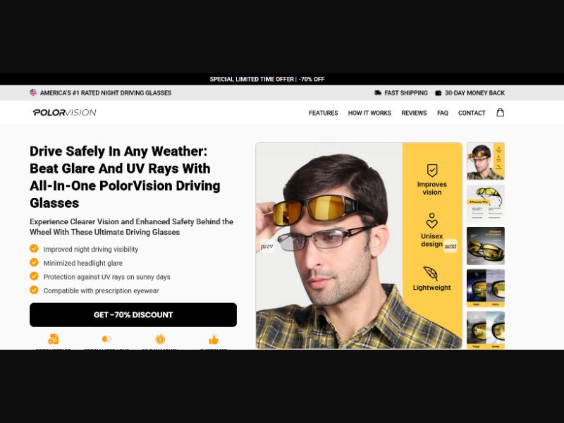 [WEB+MOB] Driving Glasses - PolorVision - CTC $59.99 /AU CPS