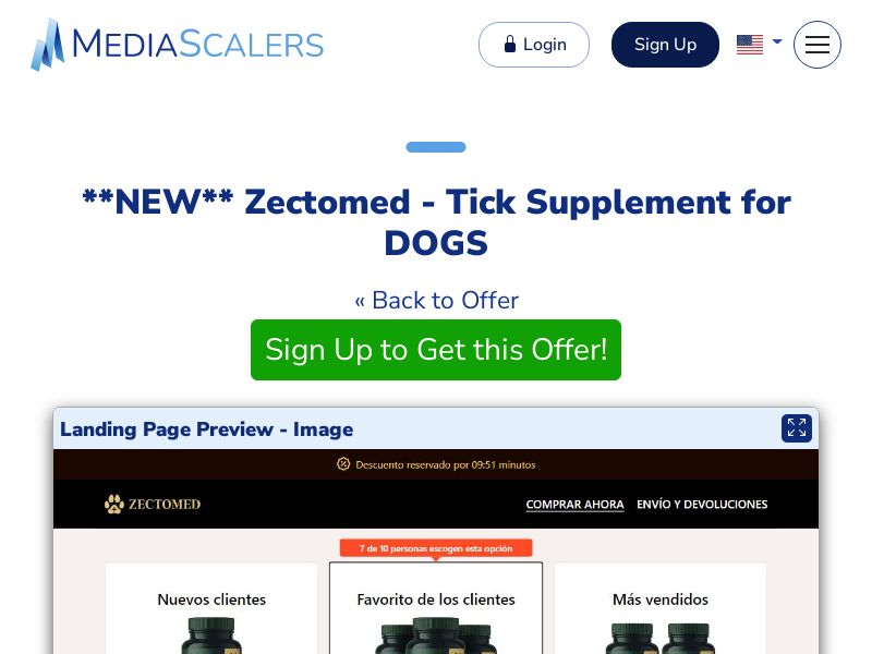 Zectomed - Tick Supplement for DOGS {+DTC} (Event Tracking) [ES]
